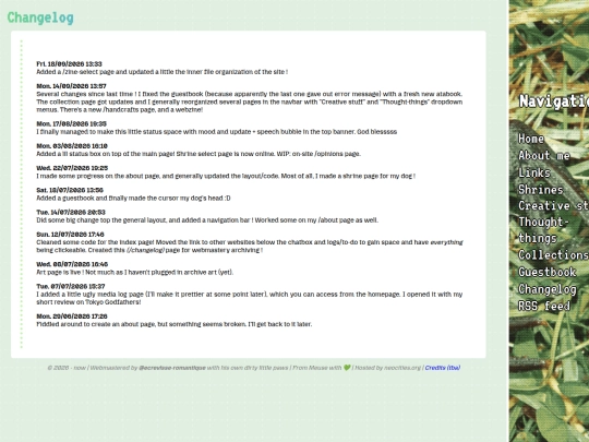 changelog screenshot