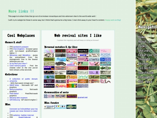 links screenshot