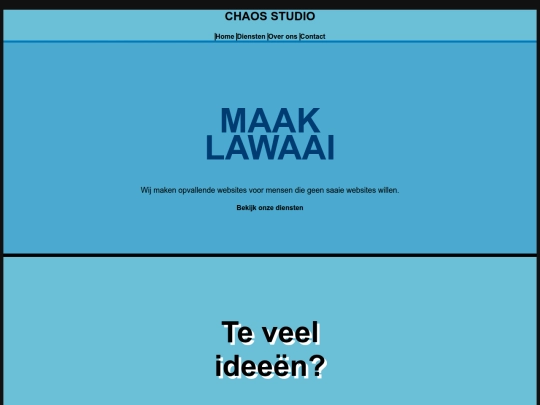 opdracht drukke website screenshot