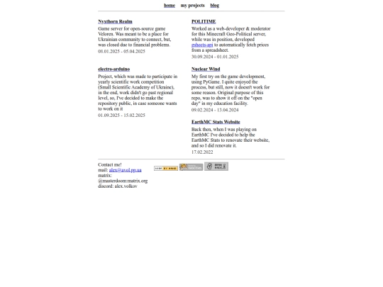 projects screenshot