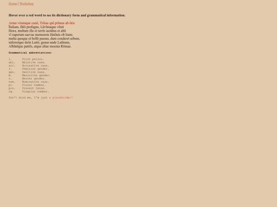 workshop/aeneid screenshot