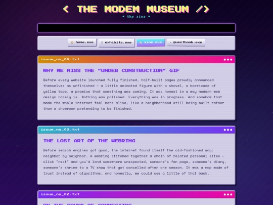 articles screenshot