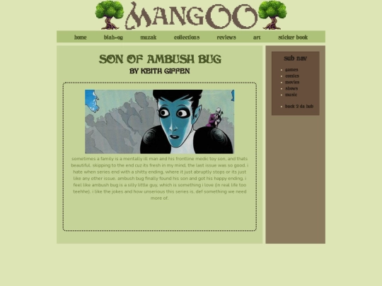 reviews/comics/sonofambushbug screenshot