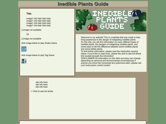 Inedible Plants Project/My_Topic screenshot