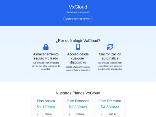 VxCloud screenshot
