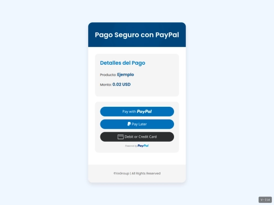 VxPay screenshot
