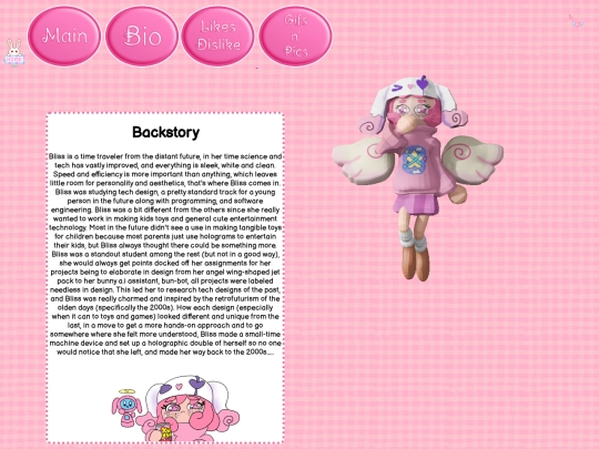 Site Characters /Bliss/Bliss Bio screenshot