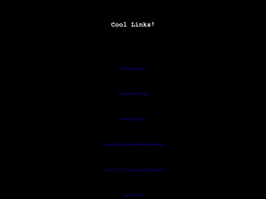links screenshot