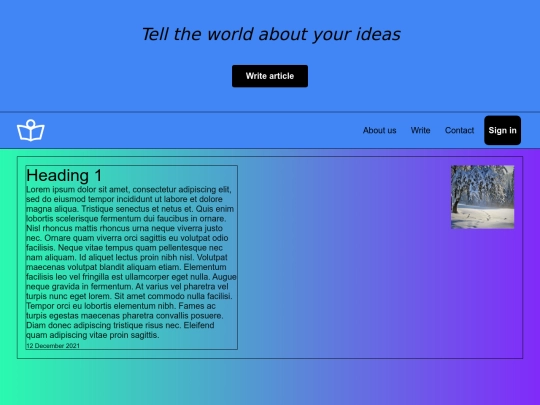 WriteArticle screenshot