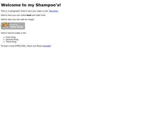shampoo screenshot