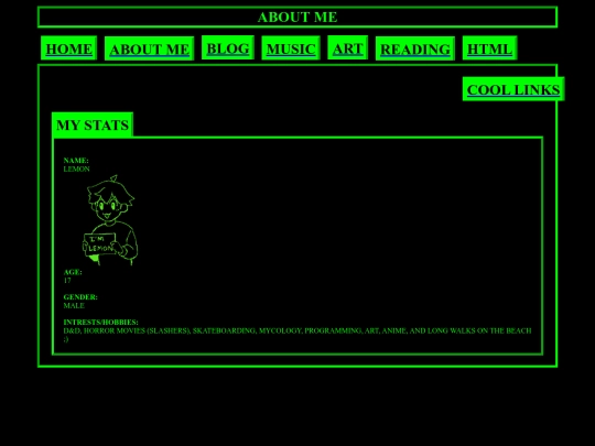 aboutme screenshot