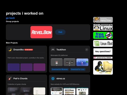 projects screenshot