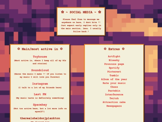 Socials screenshot