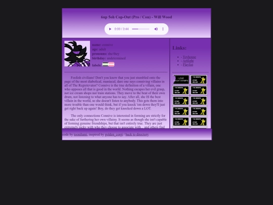 characters/connive screenshot