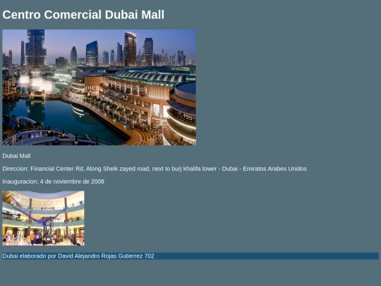 Centro Comercial Dubai Mall screenshot