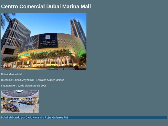 Centro Comercial Dubai Marina Mall screenshot
