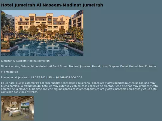 Hotel Jumeirah Al Naseem-Madinat Jumeirah screenshot