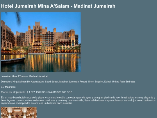Hotel Jumeirah Mina A'Salam - Madinat Jumeirah screenshot