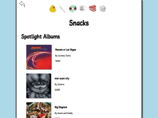 snacks screenshot