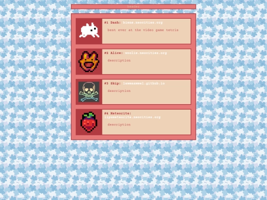 webringlist screenshot