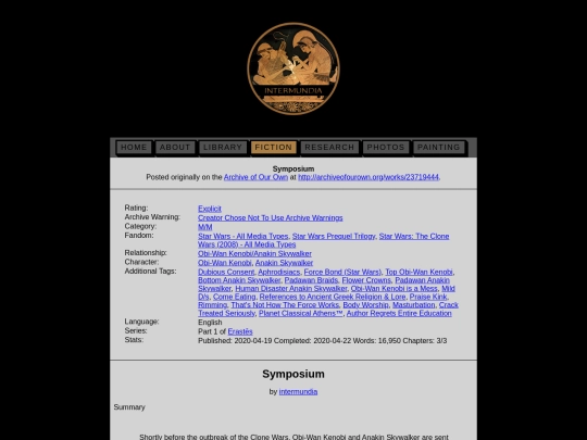 fiction/Symposium screenshot