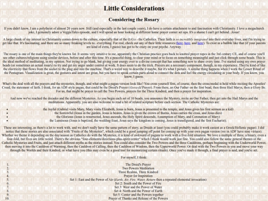 considerations screenshot