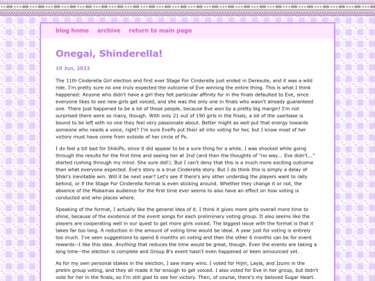 blog/posts/2023-06-10-Onegai-Shinderella screenshot