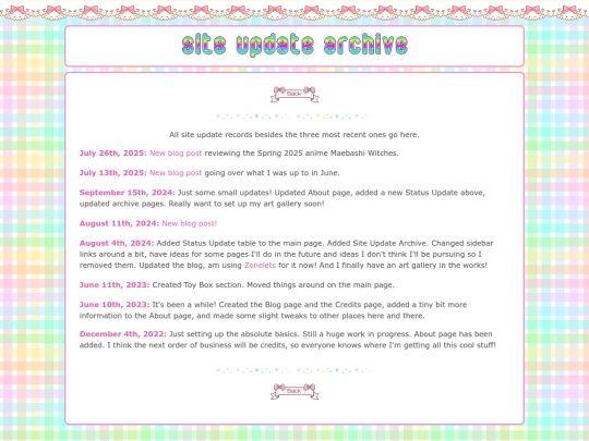 site-update-archive screenshot