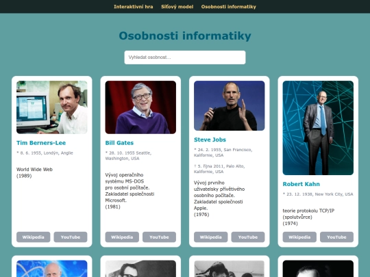 osobnosti screenshot