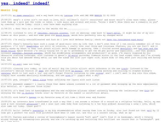 musiclog screenshot