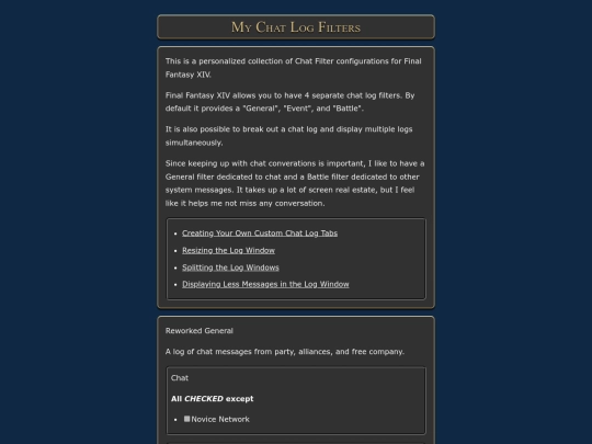 customization/my-chat-log-filters screenshot