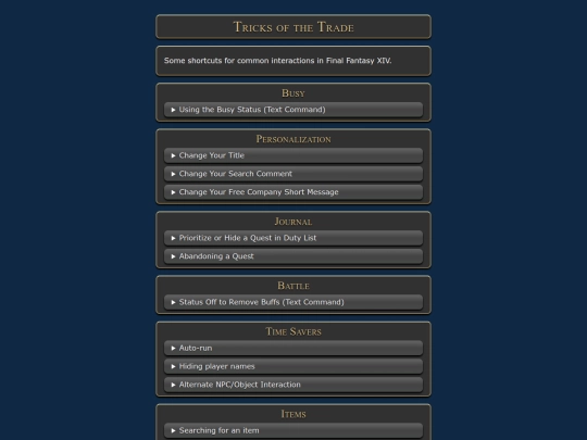 guides/tricks-of-the-trade screenshot