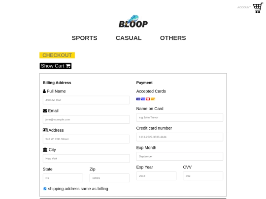 checkout screenshot