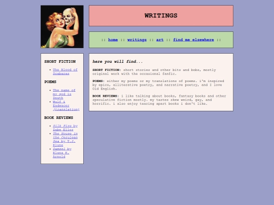 writings screenshot