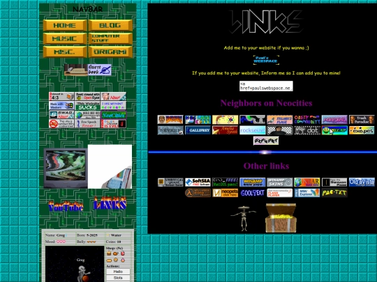 links screenshot