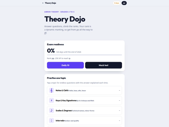 theory-dojo screenshot