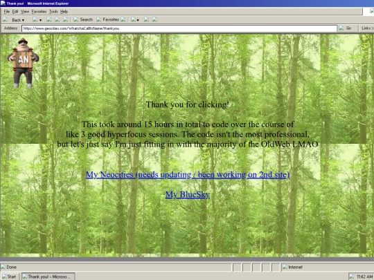 thankyou screenshot