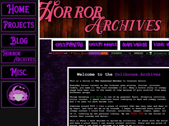 horrorarchives screenshot