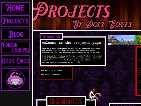 projects screenshot