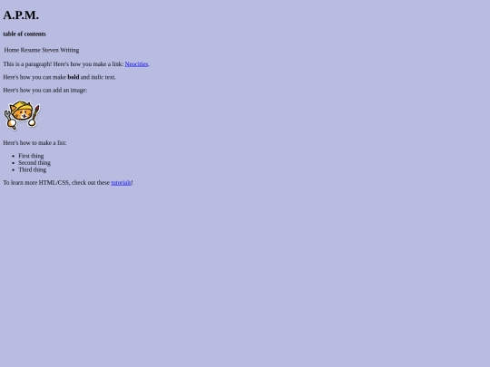 index screenshot