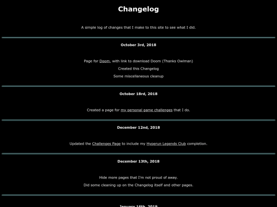 changelog screenshot