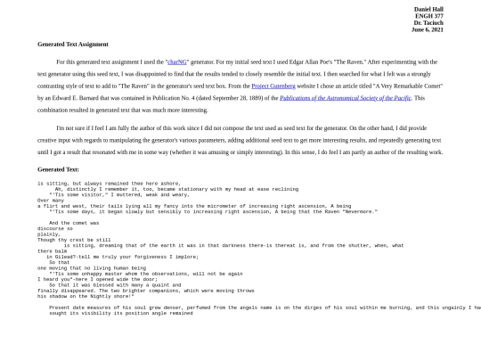 Generated_Text_Assignment_Daniel_Hall screenshot
