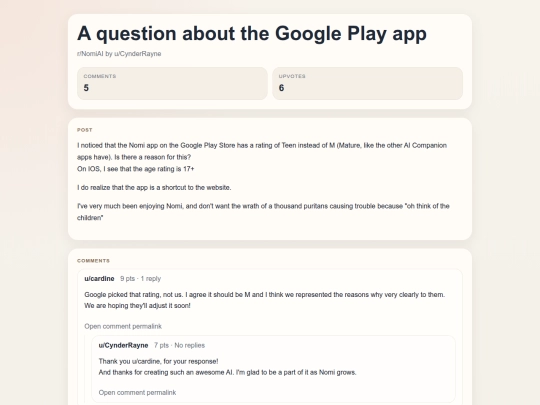 reddit/A question about the Google Play app screenshot