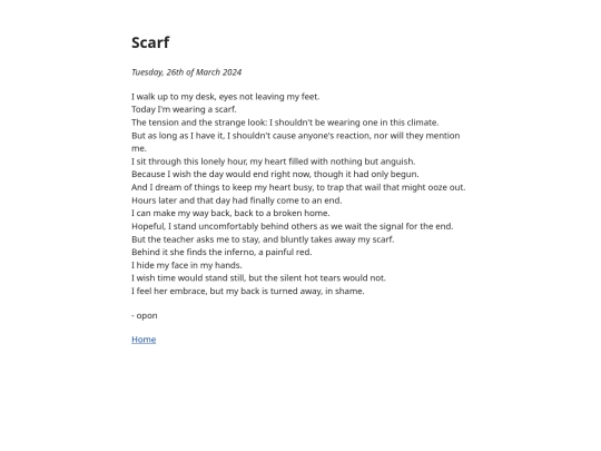 writings/scarf screenshot