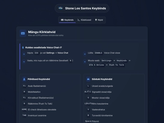 keybinds screenshot