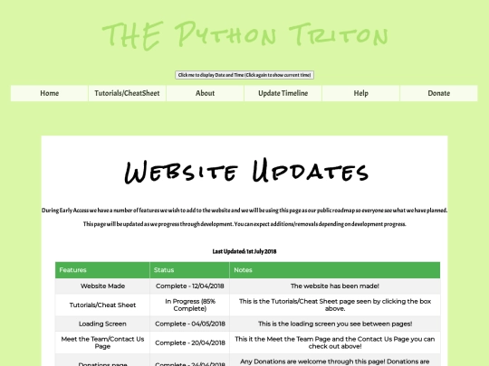 Tabs/updates screenshot