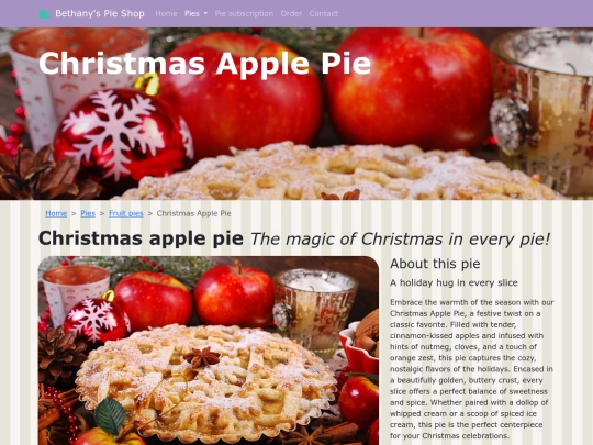products/christmasapplepie screenshot