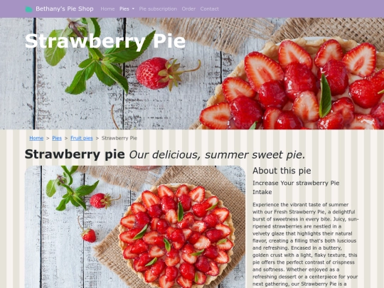 products/strawberrypie screenshot