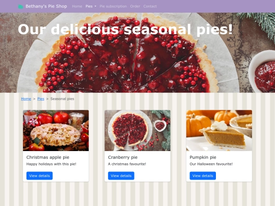 seasonalpies screenshot