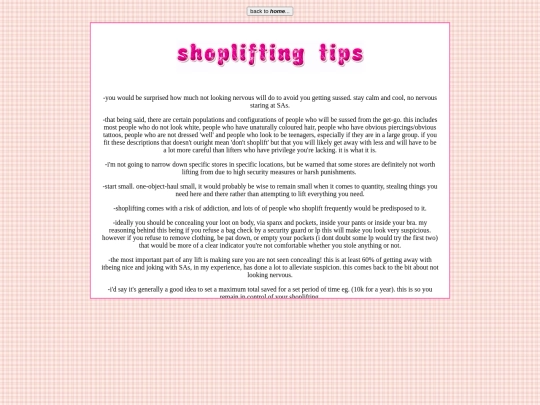 shopliftingtips screenshot